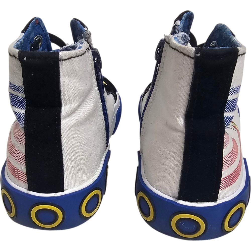 SEGA Sonic The Hedgehog Kids High-Top Character Sneakers Blue White Size 1 - Picture 6 of 9